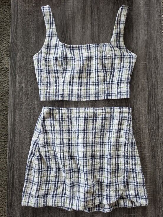Abercrombie & Fitch Dresses & Skirts - Abercrombie & Fitch Tweed Crop Top & Mini Skirt Matching Set